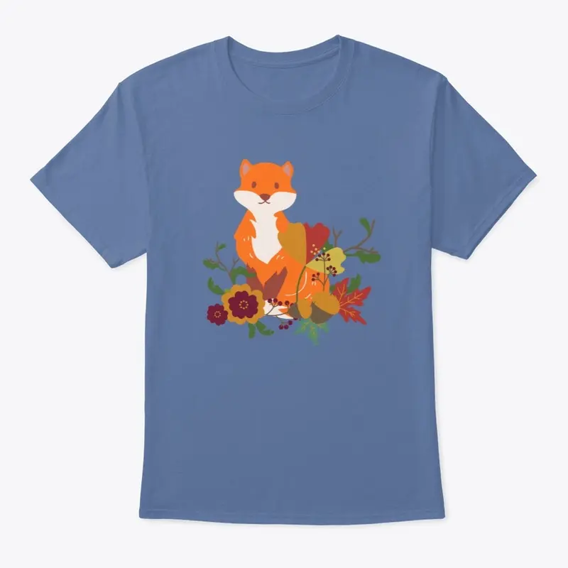 Cute little brown autumn fox 